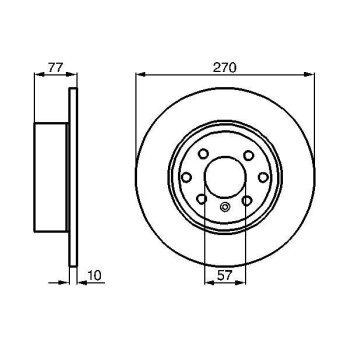 BOSCH Bremsscheibe 0 986 478 504 - 0986478504 passend...