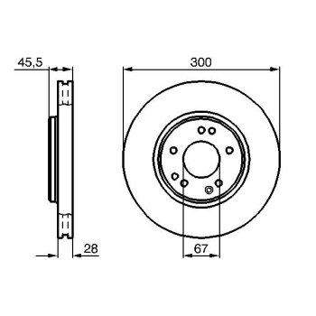 BOSCH Bremsscheibe 0 986 478 526 - 0986478526 passend...