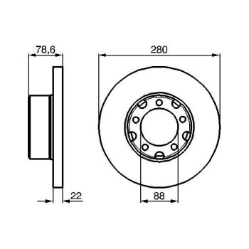 BOSCH Bremsscheibe 0 986 478 529 - 0986478529 passend...
