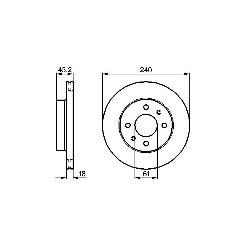 BOSCH Bremsscheibe 0 986 478 533 - 0986478533 passend für 40206 58A00