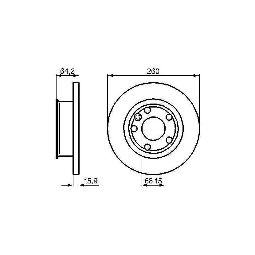BOSCH Bremsscheibe 0 986 478 547 - 0986478547 passend für 701 615 301