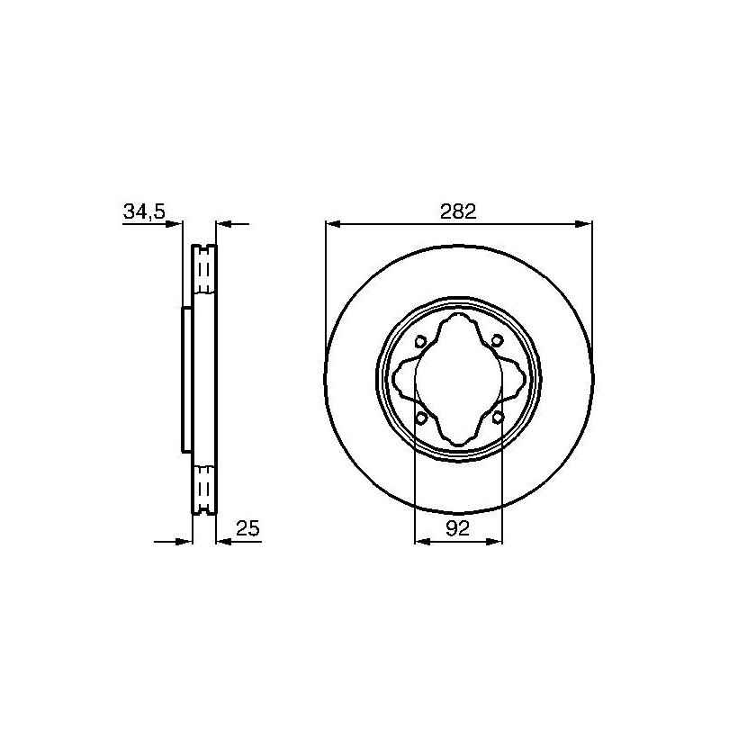 BOSCH Bremsscheibe 0 986 478 634 - 0986478634 passend für 45251-SM5-A00
