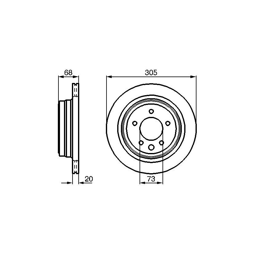 BOSCH Bremsscheibe 0 986 478 660 - 0986478660 passend für JLM 12428
