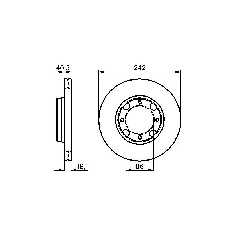 BOSCH Bremsscheibe 0 986 478 674 - 0986478674 passend für 51712 21B00