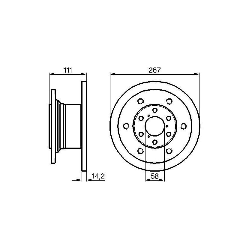 BOSCH Bremsscheibe 0 986 478 742 - 0986478742 passend für 1904529