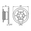 BOSCH Bremsscheibe 0 986 478 742 - 0986478742 passend für 1904529