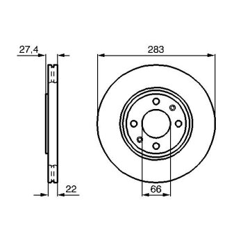 BOSCH Bremsscheibe 0 986 478 834 - 0986478834 passend...