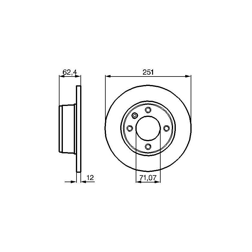 BOSCH Bremsscheibe 0 986 478 879 - 0986478879 passend für 4246 L6