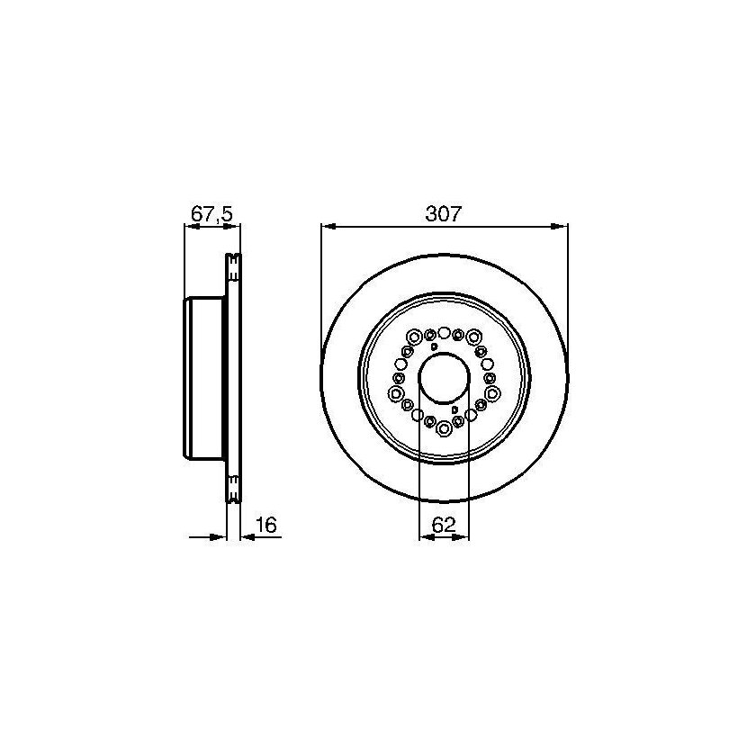 BOSCH Bremsscheibe 0 986 479 023 - 0986479023 passend für 42431 30140