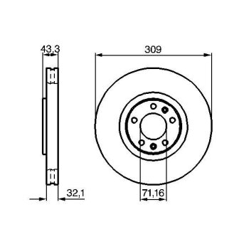 BOSCH Bremsscheibe 0 986 479 027 - 0986479027 passend...