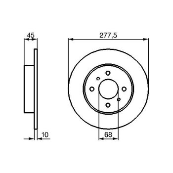 BOSCH Bremsscheibe 0 986 479 105 - 0986479105 passend...