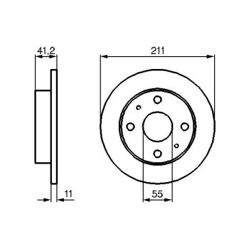 BOSCH Bremsscheibe 0 986 479 119 - 0986479119 passend...