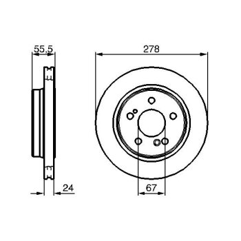 BOSCH Bremsscheibe 0 986 479 133 - 0986479133 passend...