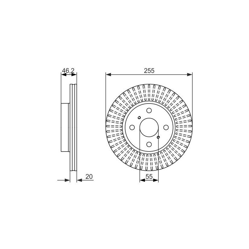 BOSCH Bremsscheibe 0 986 479 616 - 0986479616 passend für 43512 74010