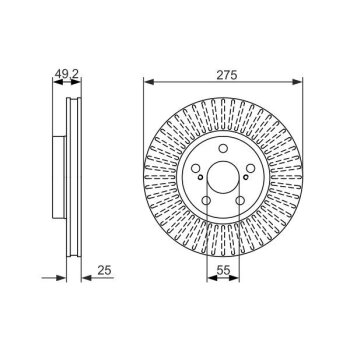 BOSCH Bremsscheibe 0 986 479 619 - 0986479619 passend...