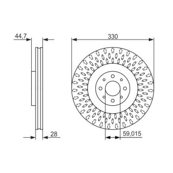 BOSCH Bremsscheibe 0 986 479 648 - 0986479648 passend...