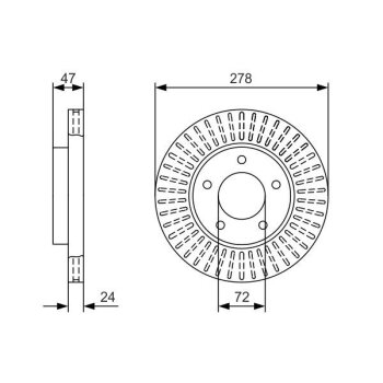 BOSCH Bremsscheibe 0 986 479 A52 - 0986479A52 passend...