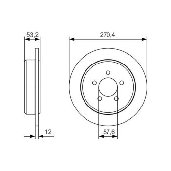 BOSCH Bremsscheibe 0 986 479 A80 - 0986479A80 passend...