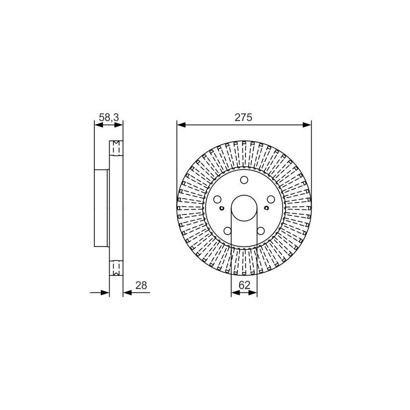 BOSCH Bremsscheibe 0 986 479 A97 - 0986479A97 passend für 435120K120
