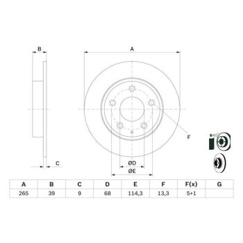 BOSCH Bremsscheibe 0 986 479 E54 - 0986479E54 passend...