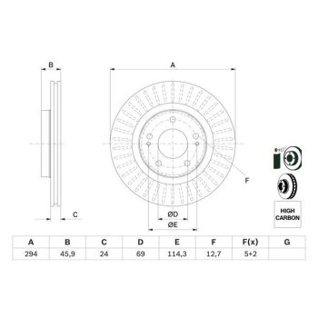 BOSCH Bremsscheibe 0 986 479 E76 - 0986479E76 passend...