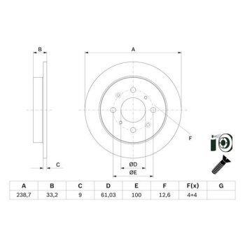 BOSCH Bremsscheibe 0 986 479 F34 - 0986479F34 passend...