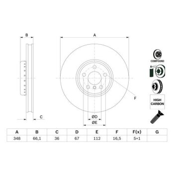 BOSCH Bremsscheibe 0 986 479 F58 - 0986479F58 passend...