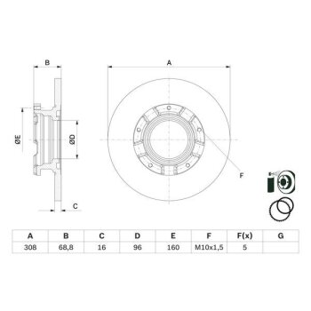 BOSCH Bremsscheibe 0 986 479 F62 - 0986479F62 passend...
