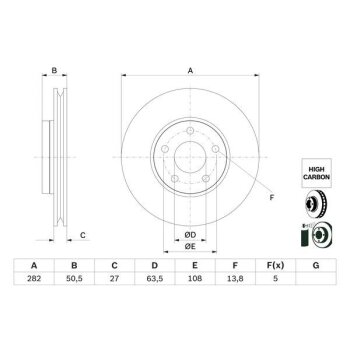 BOSCH Bremsscheibe 0 986 479 F81 - 0986479F81 passend...