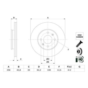 BOSCH Bremsscheibe 0 986 479 G86 - 0986479G86 passend...