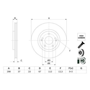 BOSCH Bremsscheibe 0 986 479 H05 - 0986479H05 passend...