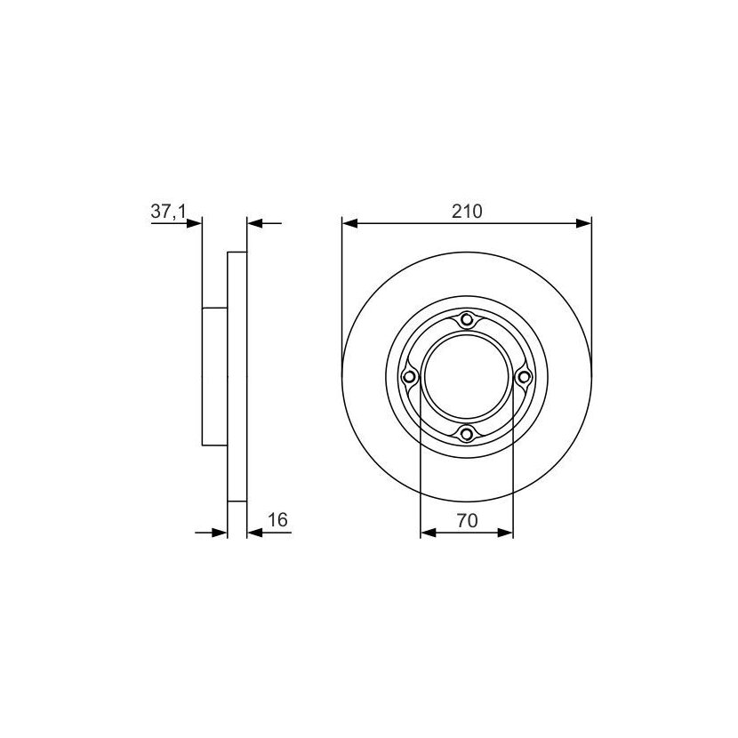 BOSCH Bremsscheibe 0 986 479 U96 - 0986479U96 passend für 43512 87523