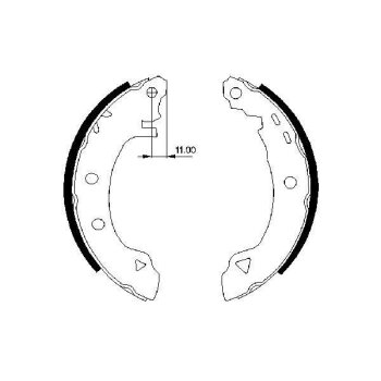 BOSCH Bremsbackensatz 0 986 487 295 - 0986487295 passend...