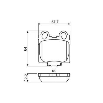 BOSCH Bremsbelagsatz, Scheibenbremse 0 986 494 231 -...
