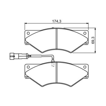 BOSCH Bremsbelagsatz, Scheibenbremse 0 986 494 296 -...