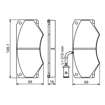 BOSCH Bremsbelagsatz, Scheibenbremse 0 986 494 301 -...