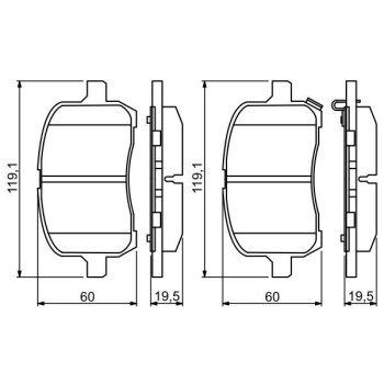 BOSCH Bremsbelagsatz, Scheibenbremse 0 986 494 306 -...