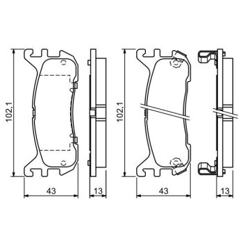 BOSCH Bremsbelagsatz, Scheibenbremse 0 986 494 341 -...