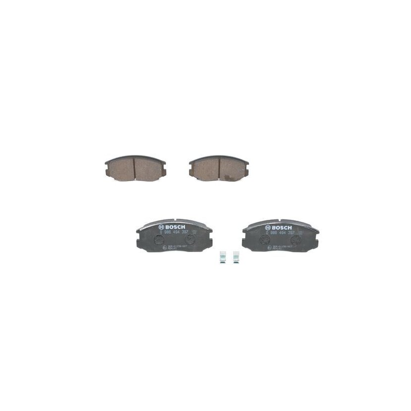 BOSCH Bremsbelagsatz, Scheibenbremse 0 986 494 397 - 0986494397 passend für 04491 87401 000