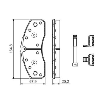 BOSCH Bremsbelagsatz, Scheibenbremse 0 986 494 548 -...