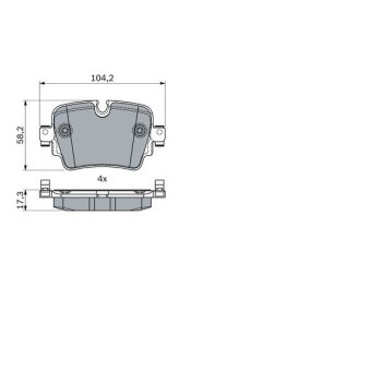 BOSCH Bremsbelagsatz, Scheibenbremse 0 986 494 753 -...