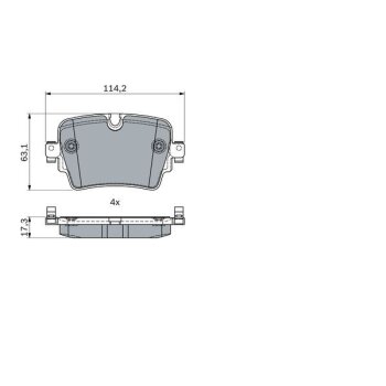 BOSCH Bremsbelagsatz, Scheibenbremse 0 986 494 874 -...