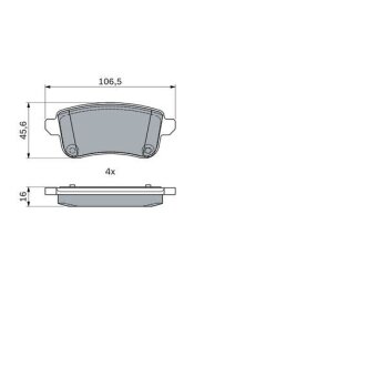 BOSCH Bremsbelagsatz, Scheibenbremse 0 986 494 978 -...