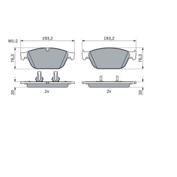 BOSCH Bremsbelagsatz, Scheibenbremse 0 986 494 988 -...