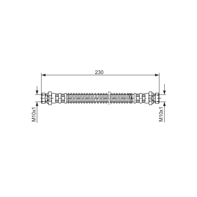 BOSCH Bremsschlauch 1 987 476 019 - 1987476019 passend für 58738 1C000