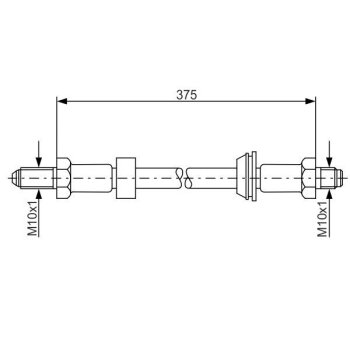 BOSCH Bremsschlauch 1 987 476 023 - 1987476023 passend...