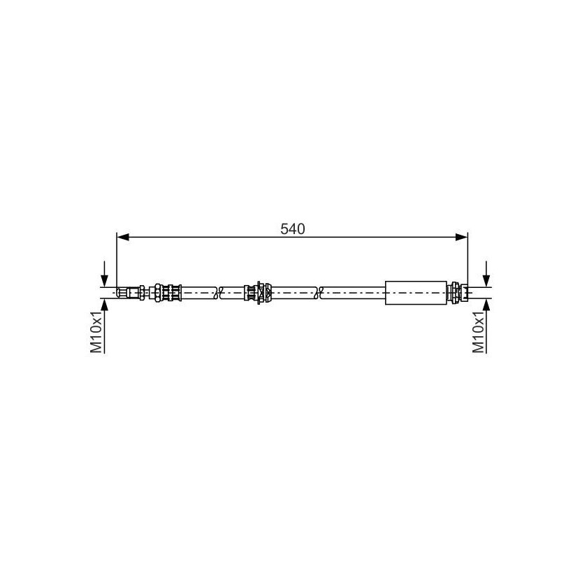 BOSCH Bremsschlauch 1 987 476 057 - 1987476057 passend für 1211729