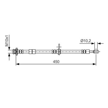 BOSCH Bremsschlauch 1 987 476 099 - 1987476099 passend...