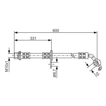 BOSCH Bremsschlauch 1 987 476 108 - 1987476108 passend...