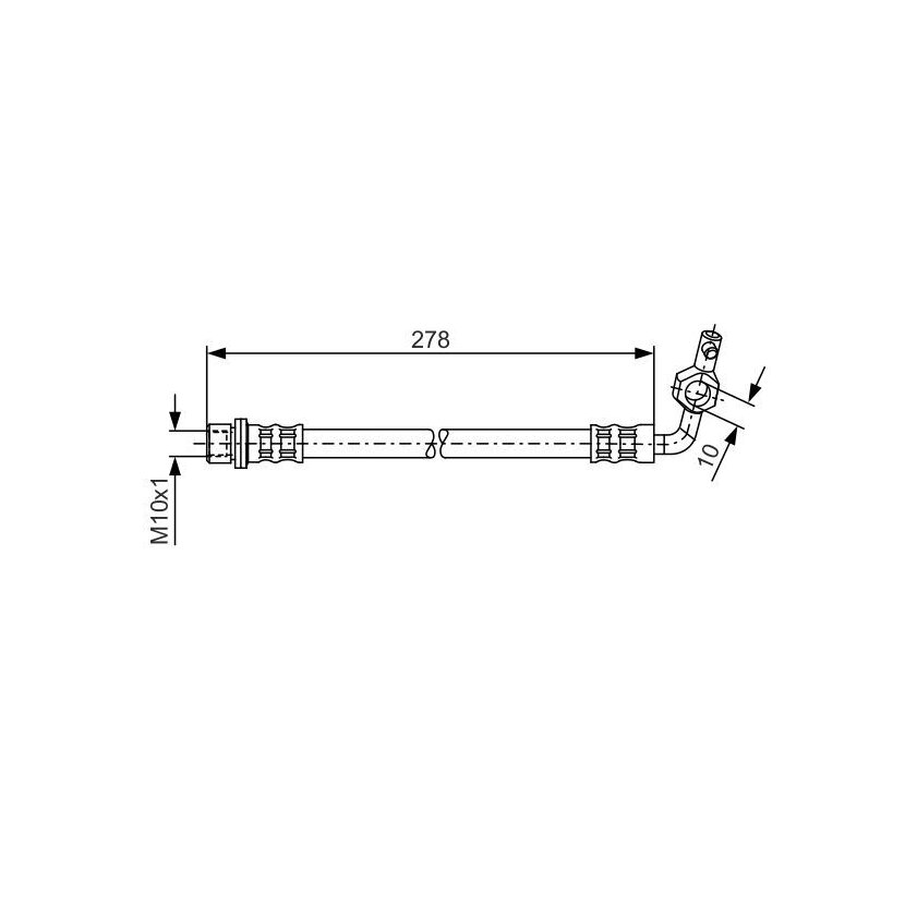 BOSCH Bremsschlauch 1 987 476 127 - 1987476127 passend für 90947 02D02